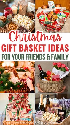 christmas gift basket ideas Budget Friendly Christmas Gifts, Movie Night Gift Basket, Movie Night Gift, Christmas Gift Baskets Diy, Boyfriend Gift Basket, Kids Baskets, Gift Baskets For Women, Christmas Gift Basket Ideas, Cheap Christmas Gifts