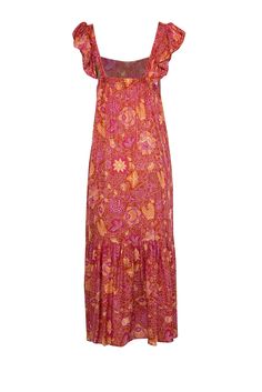 Get ready to charm in this pretty paisley dress from House of Harlow 1960. Playful ruffles and an elegant maxi length give this number a romantic feel, while the vibrant pops of orange, peach, and magenta add a colorful touch, Effortlessly chic, this breezy dress is a must-have addition to your summer wardrobe. Size M 100% Rayon Unlined Pullover Elastic back Ruffled adjustable straps Square neckline Side seam pockets Maxi length Ruffled hem Bust 35" Waist 41" Shoulder to hem 53.5" Pink Paisley Maxi Dress For Summer, Summer Pink Paisley Print Maxi Dress, Pink Paisley Print Maxi Dress For Summer, Spring Paisley Print Maxi Dress, Flowy Paisley Print Maxi Dress, Flowy Maxi Dress With Paisley Print, Red Paisley Print Maxi Dress For Summer, Vintage Summer Dress With Paisley Print, Vintage Paisley Print Dress