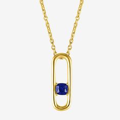 Jewelry Closure: Lobster ClaspLink Construction: SolidSetting: ProngStone Cut: CushionStone Millimeter Measurement: 4 Mm Length, 4 Mm WidthMetal Color: YellowChain Length: 18 InchChain Width: 1.15 MillimetersPendant Length: 20mmPendant Width: 7.3mmChain Construction: CableCare: Wipe CleanStone Type: 1 Lab Created SapphireAuthenticity: Lab Created StoneBirthstone: September BirthstoneMetal: 14k Gold Over SilverNecklace Type: Pendant NecklacesCountry of Origin: Imported Modern Blue Oval Necklace, Blue Rectangular Pendant Birthstone Jewelry, Blue Birthstone Necklace With Rectangular Pendant, Gold Sapphire Necklace For Formal Occasions, Blue Birthstone Rectangular Pendant Necklace, Modern Sapphire Necklace For Formal Occasions, Formal Gold Sapphire Necklace, Elegant Blue Necklace With Chain, Blue Minimalist Necklace For Formal Occasions