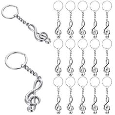 PRICES MAY VARY. Ample Quantity to Use: you will receive 24 pieces of music note metal keychains in one package, enough quantity can meet your needs for daily use and replacement, you can share with your friends and classmates at the same time Sturdy and Smooth Material: the musical note keychain is mainly made of metal material, which is sturdy and solid, not easy to fade or break, with a smooth surface, offering you a nice wearing experience, reliable material can be applied for a long time On Classroom Gifts For Students, Christmas Gifts Women, Music Pendant, Note Key, School Christmas Gifts, Classroom Gifts, Back To School Gift, Musical Note, Metal Keychain