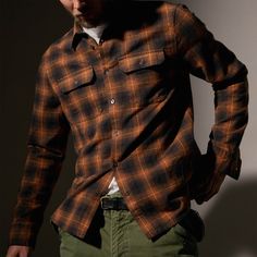 Our Plaid Flannel Shirt is made in Italian fabric that is brushed to provide soft hand feel and unique colorations. Style details include front chest pockets and clean finished hems. Casual fitAdditional Information:• 100% Cotton• Machine wash cold, tumble dry low Denim Polo, Jumpsuit Jacket, Plaid Flannel Shirt, Sweater Pants, Italian Fabric, Outerwear Sweater, Soft Hand, Denim Pant, Plaid Flannel