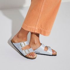 Nwt! Birkenstock Arizona Shiny Python Sandals 7.0/7.5 Us (38 Eu) Dusty Blue Gold Blue Leather Footbed Sandals For Spring, Blue Round Toe Footbed Sandals For Spring, Blue Footbed Sandals With Removable Insole And Round Toe, Blue Slides With Leather Footbed, Blue Slip-on Footbed Sandals With Textured Footbed, Blue Footbed Sandals For Spring, Blue Textured Footbed Slip-on Sandals, Blue Textured Footbed Sandals With Round Toe, Blue Synthetic Footbed Sandals With Round Toe