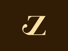 the letter z is made up of lines and dots on a brown background with white letters