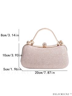 BagForLove - Chic Womens Shoulder Bag: Elegant Crossbody Handbag with Chain Strap, Ideal for Evening Product Description Color Champagne Magnetic No Closure Type Buckle Bag Size Mini Pattern Type Plain Type Square Bag Material PU Size Chart INCH CM Bag Height Bag Length Bag Width 3.9 inch 7.9 inch 2 inch Bag Height Bag Length Bag Width 10 cm 20 cm 5 cm Details Pictures Similar Products h2 { text-align: center; } /* æ¢è¡ */ li{ white-space: normal; word-break: break-all; word-wrap: break-word; } .red-box { width: 100%; display: flex; flex-direction: row; flex-wrap: wrap; justify-content: center; } .red-box > div { width: 190px; height: 250px; margin: 10px; } .red-box > div > a > img { width: 190px; height: 250px; } .size-box { width: 100%; margin: auto; white-space: nowrap; } .table { bor Large Capacity Pouch Evening Bag For Party, Large Capacity Clutch Evening Bag For Party, Party Mobile Phone Satchel Evening Bag, Large Capacity Evening Shoulder Bag, Large Capacity Crossbody Clutch For Parties, Elegant Large Capacity Evening Bag, Elegant Large Capacity Pouch Evening Bag, Handheld Evening Bag With Chain Strap, Elegant Large Capacity Evening Bag For Parties