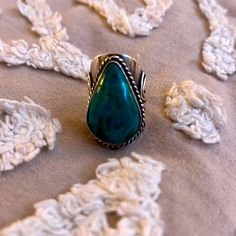 Adjustable 925 Sterling Silver Turquoise Stone Ring Elegant Green Turquoise Ring, Turquoise Emerald Ring Sterling Silver 925, Turquoise Chrysocolla Gemstone Ring, Turquoise Stone Ring, Ring Color, Silver Turquoise, Turquoise Sterling Silver, Stone Ring, Turquoise Stone