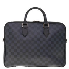 Louis Vuitton Dandy Grey Canvas Handbag (Pre-Owned) Luxury Bags With Branded Hardware For Business Trips, Designer Business Briefcase With Branded Hardware, Canvas Handbags, Dandy, Bag Shoulder, Cobalt, Louis Vuitton Bag, Timeless Design, Bags Handbags