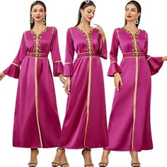 #ad Top Rated Rhinestones Abaya Muslim Women Maxi Dress Kaftan Dress Islamic Dubai Party Gown, Party Clothing Party Gowns Evening, Dubai Party, Long Party Gowns, Dress Islamic, Dress Kaftan, Moroccan Fashion, Islamic Dress, Evening Dresses Short, Party Gown