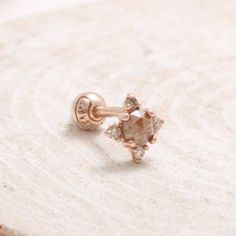 14K 18K Solid Gold Genuine Brown Diamond & Cognac Diamonds Accent Stud, Cartilage, Tragus, Helix, Co Internally Threaded Rose Gold Earrings, 14k, Anniversary Rose Gold Sterling Silver Piercings, 14k Rose Gold Cartilage Earrings, Elegant Rose Gold Internally Threaded Cartilage Earrings, Dainty 14k Rose Gold Piercings, Delicate Rose Gold Single Cartilage Earring, Dainty Rose Gold 14k Gold Piercings, Elegant Rose Gold Piercings For Gift, Dainty 14k Rose Gold Cartilage Earrings