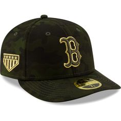 Boston Red Sox New Era 2019 MLB Armed Forces Day On-Field Low Profile 59FIFTY Fitted Hat - Camo Short Brim Baseball Cap For Baseball Season, Outdoor Fitted Hat For Baseball Season, Boston Red Sox Hat, Boston Red Sox Logo, Red Sox Hat, Armed Forces Day, Mens Snapback Hats, Red Sox Logo, Red Socks Fan