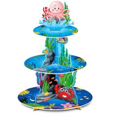 an under the sea cake stand is shown