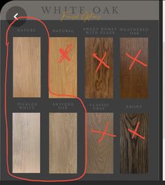 the different types and colors of wood