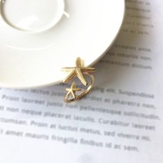 Beach Relaxing, Starfish Ring, Ocean Ring, Finger Band, Sea Life Jewelry, Life Jewelry, Jewellery Pendant, Ocean Jewelry, Pretty Jewelry