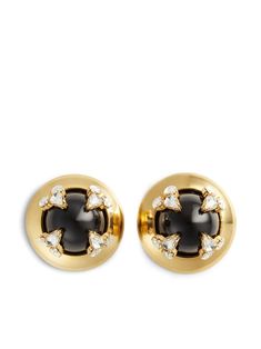 Find DSQUARED2 Crystal-embellished Stud Earrings on Editorialist. gold-tone/black gold plated metal stud design round-cut bead embellishment crystal embellishment polished finish These earrings come as a pair. Bead Embellishment, Stud Design, Stud Earrings Gold, Wedding Guest Looks, Demi Fine Jewelry, Crystal Embellishment, Fine Earrings, Gold Earrings Studs, Earrings Gold