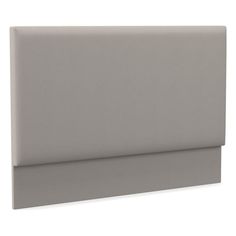 a gray headboard with a white background