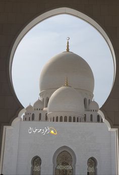 an arch in the middle of a building with a dome on it's side