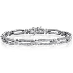 This Stunning Diamond Bracelet Features Bracketed Links With 2.50 Carat (Total Carat Diamond) (G Si-1) Channel Set Diamonds. Tongue Clasp. Bracelet Is 71/4” And Weighs 17.8 Grams. Sku: Wdb261 Premier Jewelry, Diamond Tennis Bracelet, Clasp Bracelet, Eternity Ring Diamond, Women Diamond, Tennis Bracelet Diamond, Channel Set, Diamond Eternity, Jewelry Companies