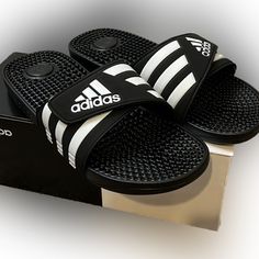 Adidas Adissage Shower Beach Pool Slides Sandals Shoes Flip Flops F35580 Men 6 / Women’s 7 Unisex Adidas Sporty Flip Flops For Sports, Adidas Black Slides For Beach, Adidas Black Slides For The Beach, Casual Black Adidas Flip Flops, Adidas White Flip Flops For The Beach, Adidas White Flip Flops For Beach, White Adidas Flip Flops For The Beach, White Adidas Flip Flops For Beach, Adidas Flip Flops