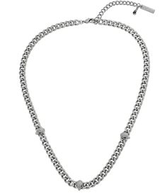 From Kurt Geiger London&#x2C; this necklace features:Chain collar necklaceBrass/glass crystalLobster clasp closureSignature eagle head motif hardwareApprox. 16" L&#x2C; 2" extenderImported. Kurt Geiger Necklace, Silver Rhinestone Chain Link Necklace With Adjustable Chain, Idols Necklace, Gucci Necklace Silver, Kurt Geiger Jewelry, Xoxo Jewelry, Chain Necklace Women, Dope Jewelry Accessories, Pandora Necklace