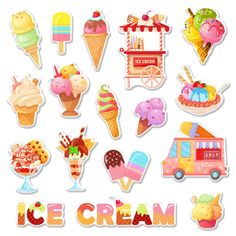 an image of ice cream stickers