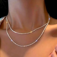 10k White Gold Silver Plated Necklace. Very Stylish And Elegant. Will Not Fade / 100%Hypoallergenic. Nickel Free. Lead Free. Metal Alloy For Women / Men Make Me A Reasonable Offer. No Low Ball Offers Please So Hurry Before Their All Sold Out. Comes With Only 1 Necklace For Women / Men Prom Necklace Silver, Corset Styles, Prom Inspo, Silver Jewelry Necklace, Senior Prom, Silver Plated Necklace, Exclusive Jewelry, Moon Stone, Only 1