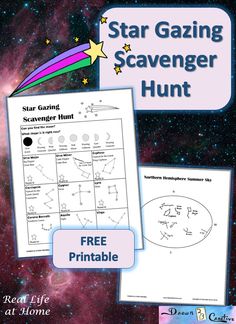 star gazing scavenger hunt with free printables