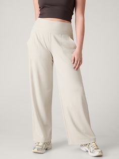 Venice High Rise Wide Leg Pant | Athleta Travel Activewear With Elastic Waistband And 4-way Stretch, Stretch Activewear With Pockets For Travel, Versatile Fitted Bottoms For Travel, Activewear With Elastic Waistband And 4-way Stretch For Travel, Solid Stretch Travel Bottoms, Stretch Solid Bottoms For Travel, Versatile Solid Bottoms For Travel, Versatile Solid Color Bottoms For Travel, Stretch Bottoms For Travel