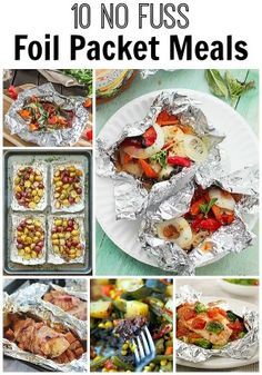 collage of foil packet meals with text overlay