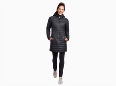 W's Spyfire® Parka in Women's Outerwear | KÜHL Clothing Black Puffer Jacket For Hiking, Hooded Insulated Outerwear For Travel, Insulated Hooded Outerwear For Travel, Sporty Midweight Outerwear For Travel, Functional Insulated Outerwear For Travel, Functional Midweight Outerwear For Travel, Body Mapping, Womens Parka, Down Parka