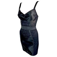 Dolce & Gabbana Unworn Bustier Bra Sheer Lace Panels Bodycon Black Mini Dress IT 38 Condition: New with Tags Fatale Aesthetic, Vampire Core, Black Mini Dress, Lace Panelled, Black Mini, Sheer Lace, Summer 2024, Old Hollywood, Mini Black Dress