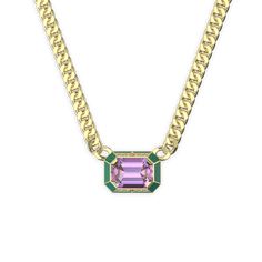 #color_green-purple-yellow-diamond Modern Enamel Jewelry With Gemstone, Art Deco Diamond Necklace In Yellow Gold, Enamel Gemstone Pendant Necklace, Art Deco Jewelry With Rectangular Pendant As Gift, Art Deco Jewelry With Rectangular Pendant For Gift, Art Deco Yellow Gold Pendant Necklace, Formal Fine Jewelry Enamel Necklace, Luxury Green Square Pendant Necklace, Art Deco Diamond Necklace As Gift