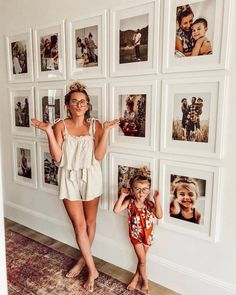 Photo Display Ideas, Family Pictures On Wall, Floating Frames, Family Photo Wall, Salon Interior Design, Photo Display, Family Wall, Easy Wall, Wall Gallery