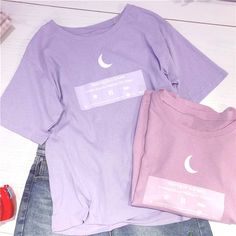 Material+-++Polyester+|+Colour+-++Purple,+Pink++|+Size+S,+M,+L,+XL,+XXL|+FREE+SHIPPING+ON+WORLDWIDE!+ Look Grunge, Aria Montgomery, Pastel Outfit, Pastel Fashion, Aesthetic T Shirts, Grunge Look, Zooey Deschanel, 90s Grunge, Grunge Style