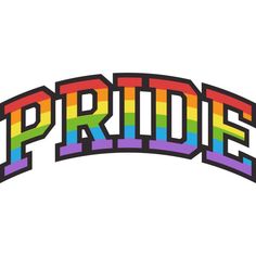 the word pride painted in rainbow colors