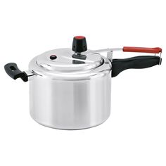 a stainless steel sauce pot with lid and handle