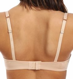 Enjoy the sensation of comfort and support in this classic everyday bra. Features seamless underwire cups with light padding for the perfect shape. Contour/t-shirt cups have underwires and light padding. Center panel - standard triangle is arched for more comfort if you have a high tummy. 2-ply sides and back have sewn-on elastic edges for a custom fit. Elastic straps adjust in the back with silvertone metal hardware. Back coated metal hook-and-eye closure, see Fitter's Comments below for hook c Classic Padded Solid Bra, Classic Padded Solid Color Bra, Classic Full Coverage Nursing Bra With Medium Support, Classic Full Coverage Bra With Padded Cups, Classic Full Coverage Padded Bra, Supportive Fitted Push-up Bra, Classic Full Coverage Padded Nursing Bra, Classic Padded Bra, Classic Full Coverage Nursing Bra With Adjustable Straps