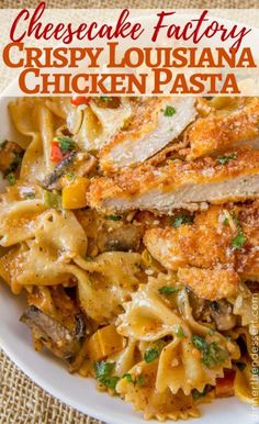 cheesecake factory crispy louisiana chicken pasta is an easy and delicious dinner that's ready in under 30 minutes