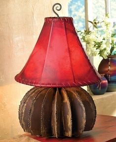 Round Iron Cactus Table Lamp Westurn Lamps, Office Lamp Mexican, Aztec Lamps, Cactus Lamps, Farmhouse Lamp, Cactus Lamp, Southwest Home, Rustic Room Decor, Southwest Home Decor