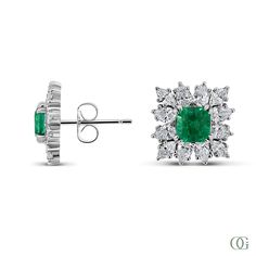 Expertly crafted with stunning emerald stones, these earrings are the epitome of elegance. The vibrant green color complements any outfit, while the high-quality materials ensure long-lasting wear. Add a touch of sophistication to your look with these timeless earrings. Timeless Earrings, Color Complement, Emerald Stone, Vibrant Green, 18k Rose Gold, Green Color, Green Colors, Platinum, Emerald