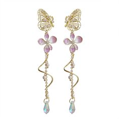 Pretty Butterfly Girl Earrings PN3735 ●Material: Alloy ●Size:7*1.5cm ●About Shipping: We attach great importance to the orders of each customer and parcel delivery. 1.Processing time: 2-3 business days. 2.Shipping time: 10-15 business days to US, please allow 3-4 weeks shipping to other country.(Shipping times can be affected by variable customs clearance times or public holidays.) Pink Metal Clip-on Earrings As A Gift, Pink Metal Clip-on Earrings For Gift, Metal Clip-on Crystal Earrings As Gift, Metal Clip-on Crystal Earrings For Gift, Gold Clip-on Earrings For Spring Gift, Spring Gift Chandelier Dangle Earrings, Spring Gift Drop Chandelier Earrings, Spring Gift Chandelier Drop Earrings, Metal Clip-on Chandelier Earrings Gift