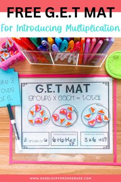 the freebiet mat for kids to learn how to make their own math mats