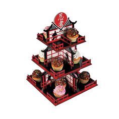 PRICES MAY VARY. Build this kickin' Ninja Cupcake Holder and display your child's birthday treats in style! A red, black and white color scheme pairs perfectly with any ninja theme. 3 Tiers! Material: Foam Size: Approx. 13" x 19 1/4". Simple assembly required Ninja Cupcakes, Ninja Themed Birthday Party, Martial Arts Party, Karate Party, Ninja Theme, Ninjago Birthday Party, Japanese Party, Asian Party, Ninja Birthday Parties