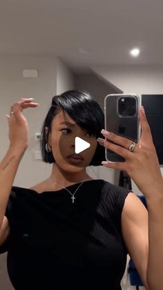 GLOBAL TRANSFORMATIONS on Instagram: "It’s Bobiana season ✂️  Stylist: @lynettethehairslayer  Doll: @xoxojenise   We love a bomb bob cut. Are you a bob lover like us?#thechoppedmobb   #boblife #bob #bobcut #thecutlife #voiceofhair" Short Bob Hairstyle Black Women, Short Hair Bobs For Black Women, Mini Bob Black Women, Short Bobs On Black Women Real Hair, Full Head Weave With Bangs, Short Natural Bobs For Black Women, Short Bob African American Hair, Short Quickweave Bob, Natural Hair Curly Bob