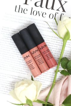 Top 3 NYX Soft Matte Lip Creams Lip Matte Photography, Lip Photography, Matte Photography, Liquid Lipstick Swatches, Mauve Lipstick, Cheap Lipstick, Nyx Soft Matte Lip Cream, Crystal Engagement Rings