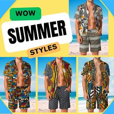 Stand from the crowd with our Summer Vacation Shirt and Short Sets. Vibrant colors and original patterns inspired by traditional African motifs are printed on skin-friendly Polyester Peach Skin fabric for all-day comfort and great durability. This set is the perfect beach and cruise vacation outfit. Matching family/couple outfits are available for some styles. Please, check our store page. Special Description: The product is European size. This product is made to order, which means there is a pr Multicolor Relaxed Fit Hawaiian Shirt For Beach Season, Multicolor Printed Summer Hawaiian Shirt, Multicolor Printed Hawaiian Shirt For Summer, Multicolor Printed Hawaiian Shirt For Beach, Multicolor Tropical Hawaiian Shirt For Summer, Summer Multicolor Hawaiian Shirt With Graphic Print, Multicolor Cotton Hawaiian Shirt For Vacation, Multicolor Cotton Hawaiian Shirt For Summer, Summer Multicolor Cotton Hawaiian Shirt