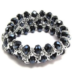 26mm faceted crystal silver plated brass stretch bracelet 7" blue 17584 Jewelry Design Inspiration, Faceted Crystal, Agate Beads, Schmuck Design, Stretch Bracelet, Stretch Bracelets, Stone Beads, Round Beads, Silver Plate