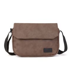 Small-Unisex-Messenger-Bag-brown Casual Brown Shoulder Bag For Travel, Casual Business Faux Leather Shoulder Bag, Brown Large Capacity Laptop Bag For On-the-go, Brown Large Capacity Shoulder Bag For On-the-go, On-the-go Large Capacity Brown Shoulder Bag, Casual Business Shoulder Bag With Large Capacity, Large Capacity Brown Satchel For On-the-go, Brown Large Capacity Satchel For On-the-go, Travel Brown Crossbody Satchel