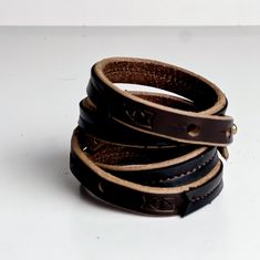 Everyday Wrap Bracelet | Black Everyday Double Band Leather Bracelet, Brown Leather Bracelet Fashion Accessory, Everyday Braided Leather Bracelet, Handmade Adjustable Leather Wrap Bracelet, Leather Bracelet With Wrist Strap For Everyday Use, Leather Double Band Bracelet With Leather Strap, Leather Bracelet With Waxed Finish For Everyday Use, Handmade Leather Bracelets For Everyday, Handmade Leather Bracelet For Everyday