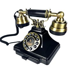 an old - fashioned phone with two bells on it