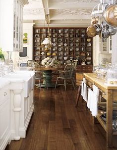 the kitchen is clean and ready to be used for dinner or other entertaining purposes in someone's home