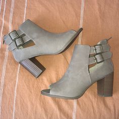 Brand New Peep Toe Booties, Very Cute!! Any Questions Just Ask! Box Included Soda Boots, Wide Ankle Boots, Ankle Lace Up Boots, Chelsea Shoes, Girls Black Boots, Tan Sneakers, Ankle Sneakers, Peep Toe Booties, Soda Shoes